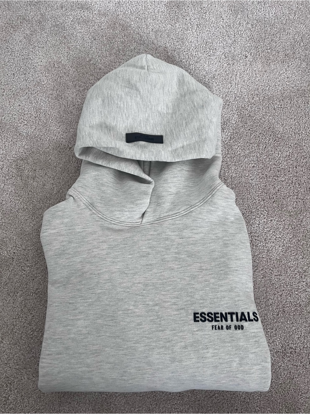 Fear of God ESSENTIALS Men’s Grey Hoodie Size Small – Large Back Logo